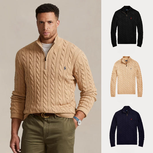 BUY 1, GET 3 – CABLE KNIT COTTON WINTER SET WITH ZIP